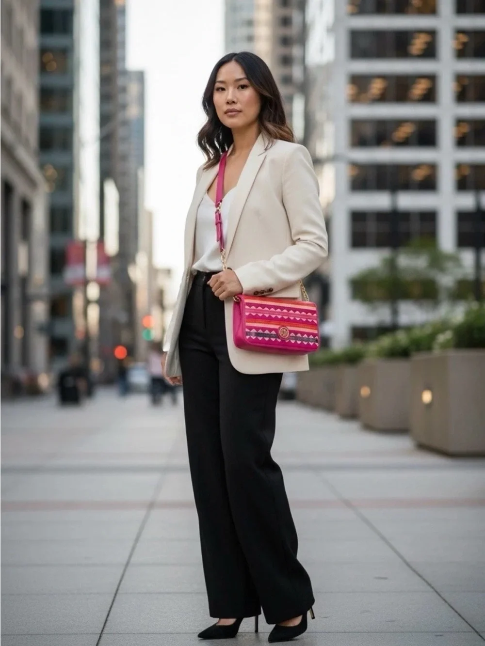 Tory Burch Robinson Zig Zag Crossbody Bag.